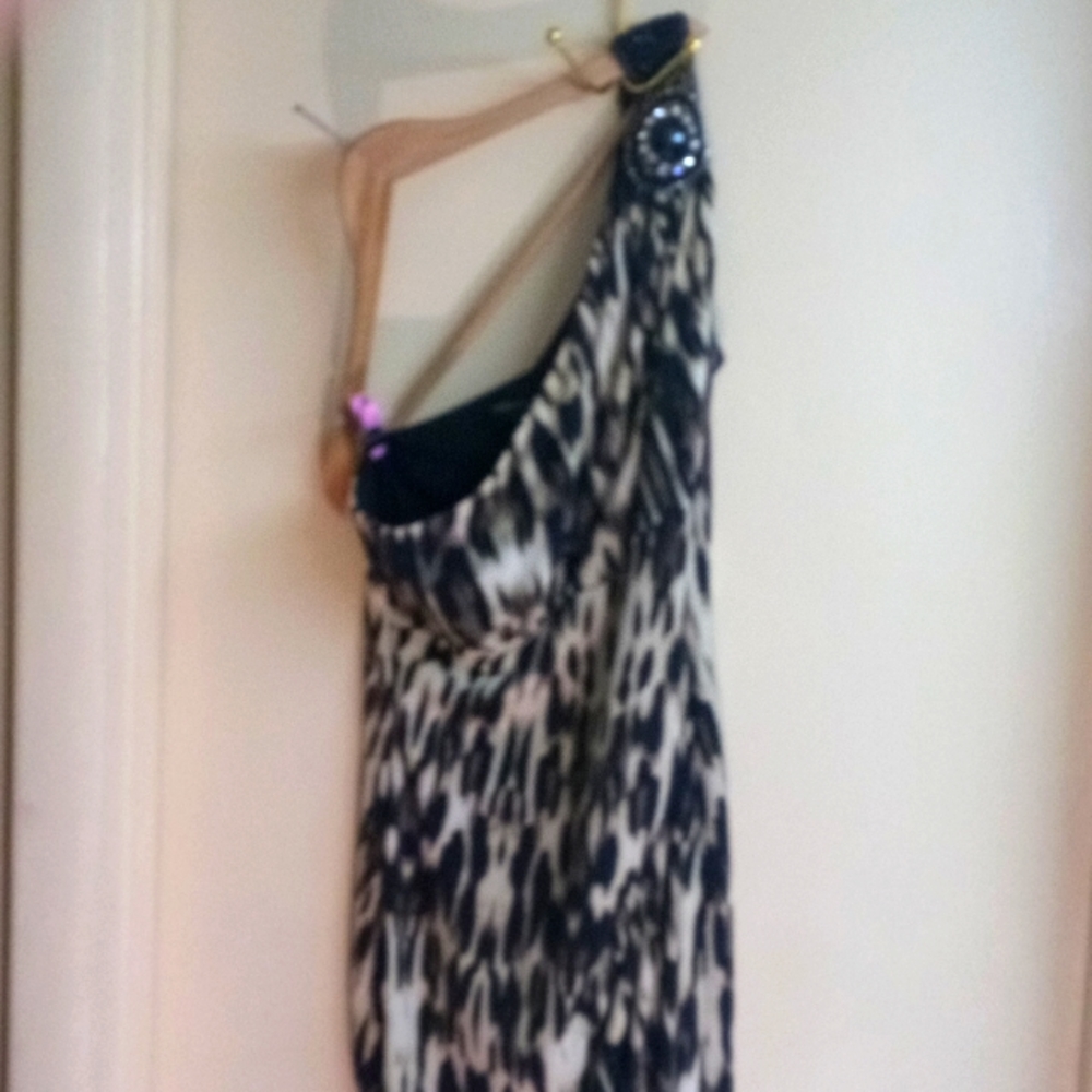 Connected leopard print off the shoulder dress